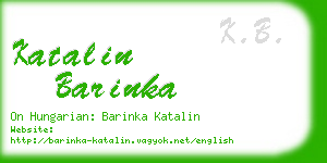 katalin barinka business card